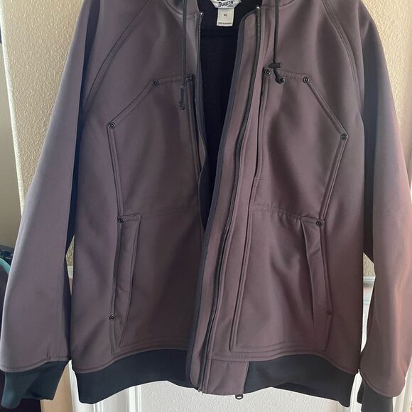 Men’s Duluth Trading Company Prudhoe Bay Brown Black Hooded Action Jacket XL - Picture 8 of 16